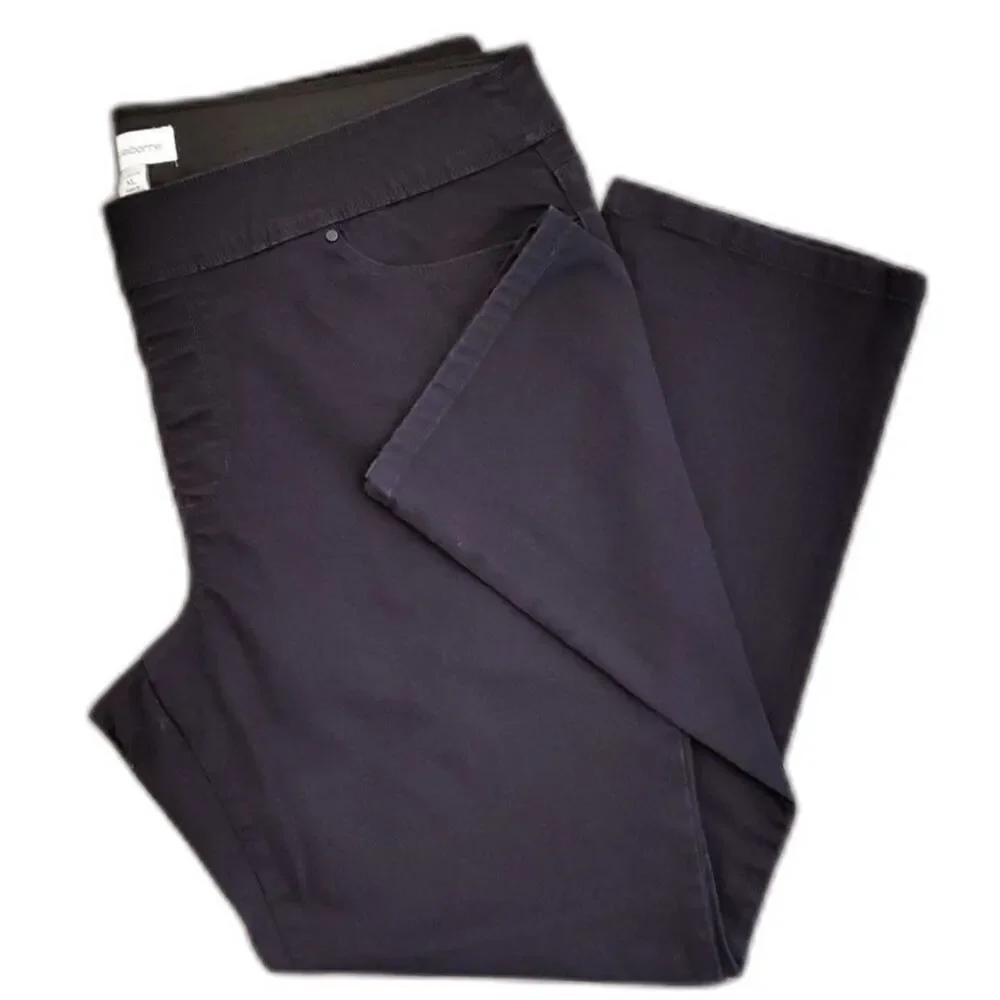 Liz Claiborne Women Classic Pants Hidden Elastic Waist Black Size XL - Picture 2 of 8